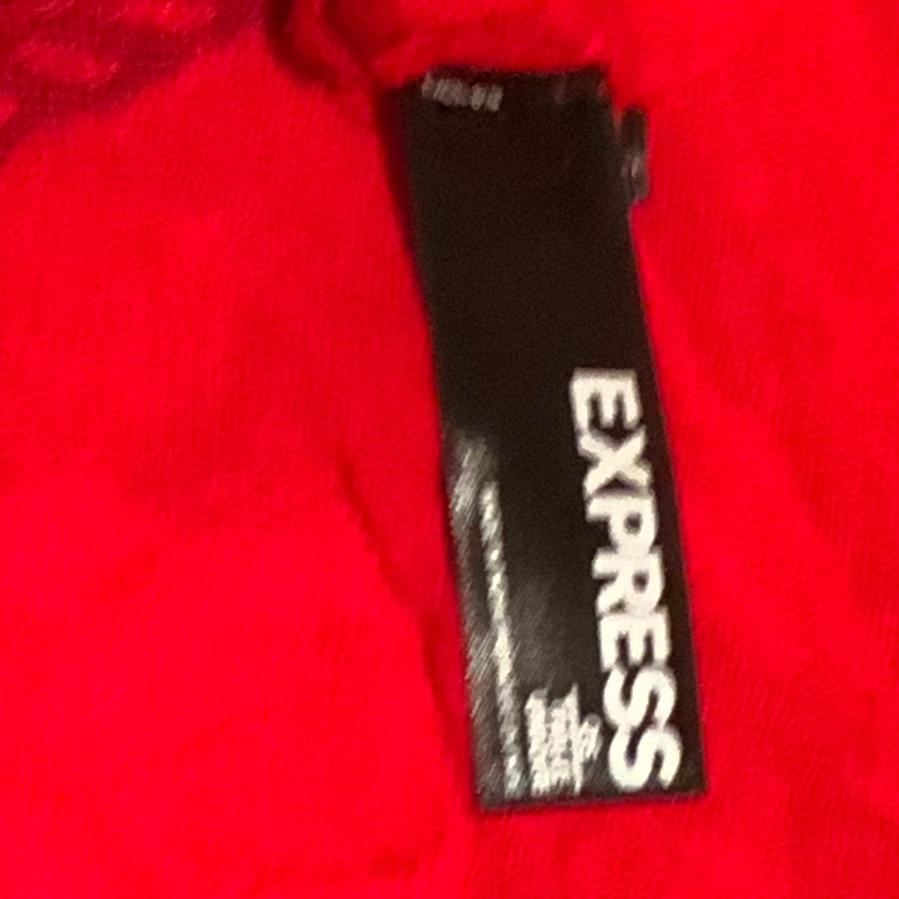 Express Red Aztec Print Infinity Loop Scarf - image 3